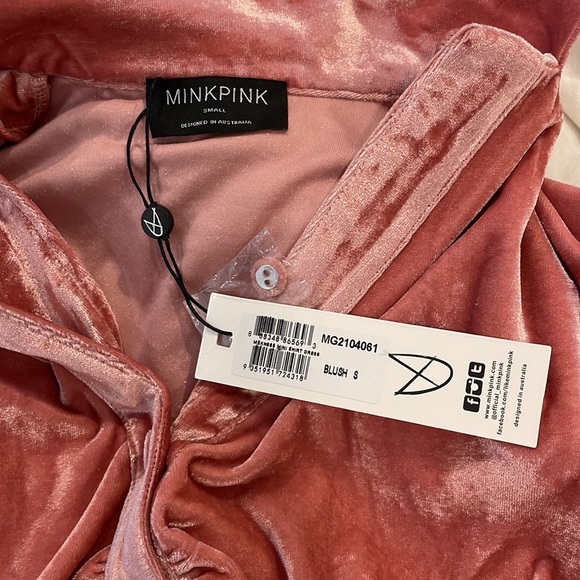 Mink Pink - Mekness Mini Shirt Dress in Blush - Picture 4 of 4
